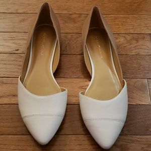 Tommy Hilfiger cream and tan flats